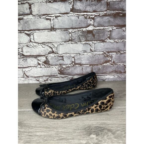 Sam Edelman Calypso Quilted Leopard Ballet Flats Shoes Women 8M US - Picture 15 of 16